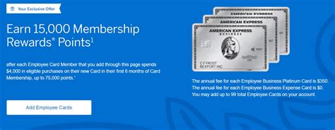 Amex Business Card Offer: Earn up to 75K points with employee cards ...