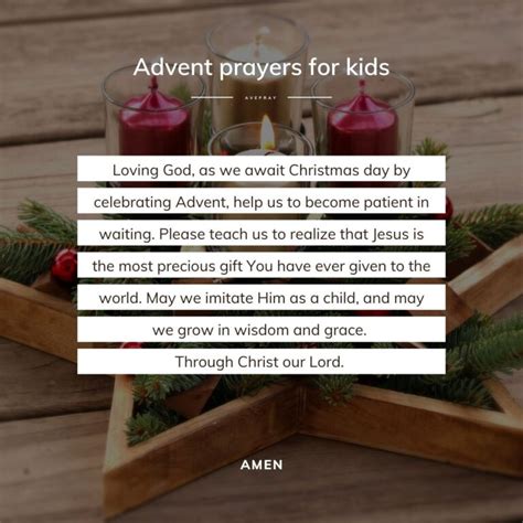 Advent prayers for kids