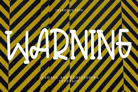 Warning Font by Intana Type · Creative Fabrica