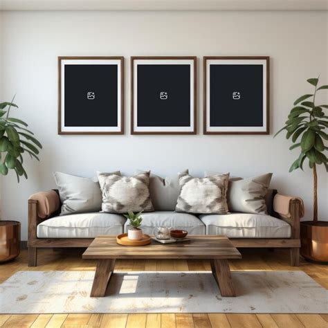 Premium PSD | Living room frame mockup