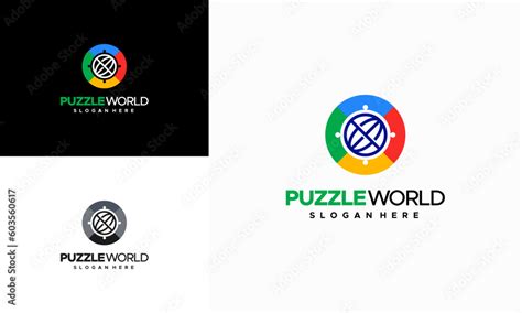 Puzzle world logo designs concept vector, Education puzzle logo, Kids logo symbol Stock Vector ...