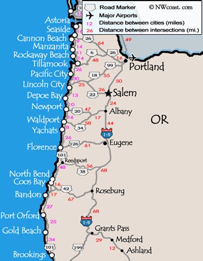 Map Of Southern Oregon Coastal Towns