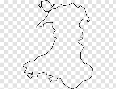 Wales England Clip Art Map Image - Line Transparent PNG