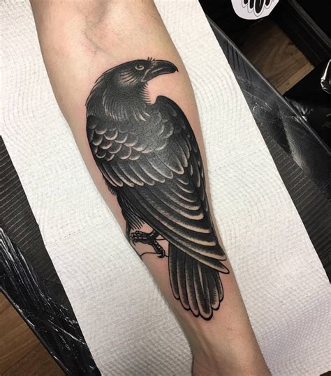 My crow tattoo when it was fresh : crows