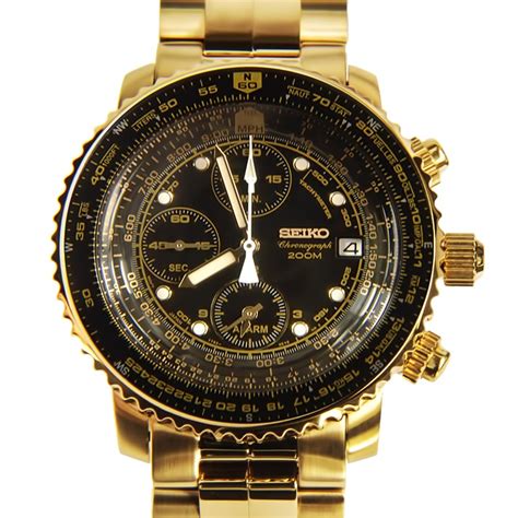 SEIKO FLIGHTMASTER SNA414 SNA414P Pilot Sport Gold - Chronospride