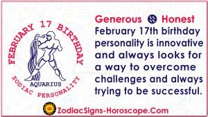 February 17 Zodiac (Aquarius) Horoscope Birthday Personality and Lucky ...