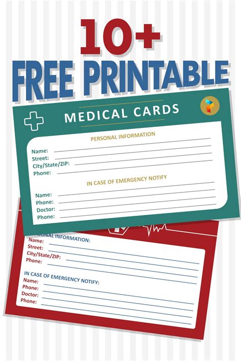 Free Printable Wallet Size Medical Information Card - Printable Form, Templates and Letter