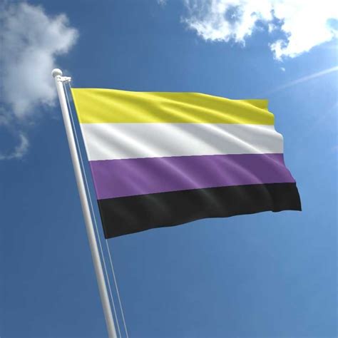 PrideOutlet > Non-Binary > Non Binary - 3' x 5' Polyester Flag w/Metal Grommets and a Cotton Heading