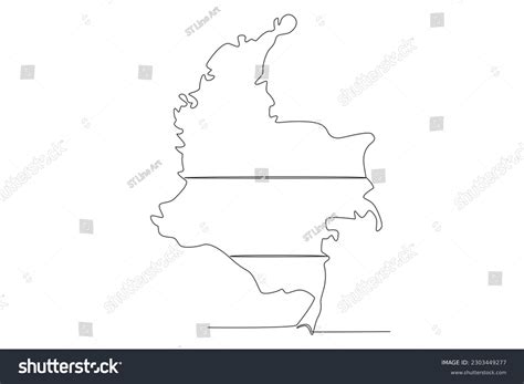 Map Colombia Country Independencia De Colombia Stock Vector (Royalty ...