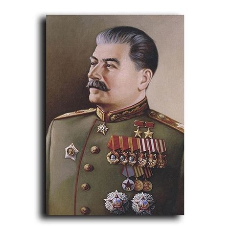 Portrait Joseph Stalin Soviet Leader Wall Art Home Decor HD Print ...