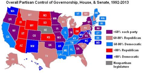 Ballotpedia:Who Runs the States, Partisanship Results, Overall Partisan ...