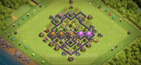 Farming Base TH7 with Link, Anti 3 Stars, Hybrid - Clash of Clans 2023 ...