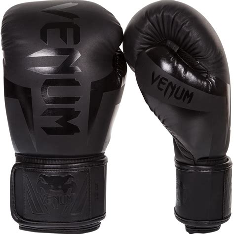 Venum Elite Hook and Loop Boxing Gloves - 8 oz. - Matte Black - Walmart.com - Walmart.com