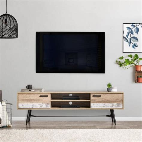 CorLiving Aurora Distressed Warm Beige TV Stand in the TV Stands department at Lowes.com