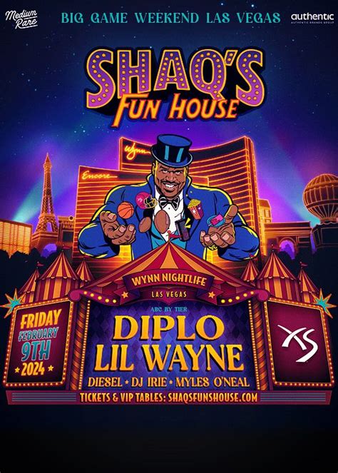 Shaq's Fun House - Lil Wayne, Diplo & DJ Diesel Tickets at XS Nightclub ...