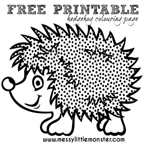 Leaf Hedgehog Craft and Template - Messy Little Monster