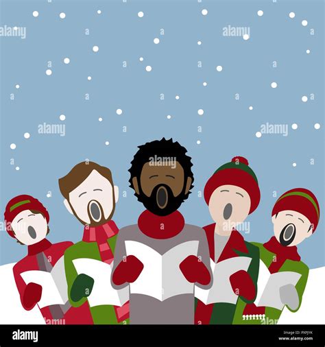 Carol singers snow hi-res stock photography and images - Alamy