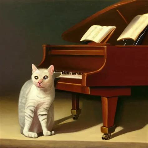 an cat playing piano, oil painting, | Stable Diffusion | OpenArt