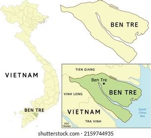 Ben Tre Province Location On Map Stock Vector (Royalty Free) 2159744935 ...