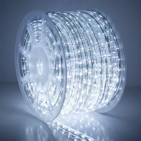 150' Cool White LED Rope Light, 2 Wire 1/2", 120 Volt - Yard Envy