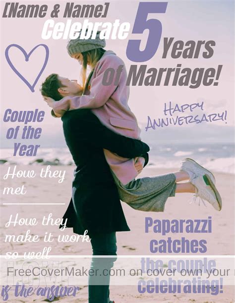 Anniversary Magazine Cover — Free Cover Maker