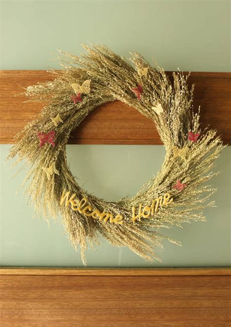 Welcome Home Door Wreath DIY - A Beautiful Mess