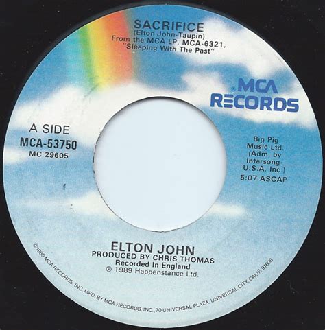 Elton John - Sacrifice (1989, Vinyl) | Discogs