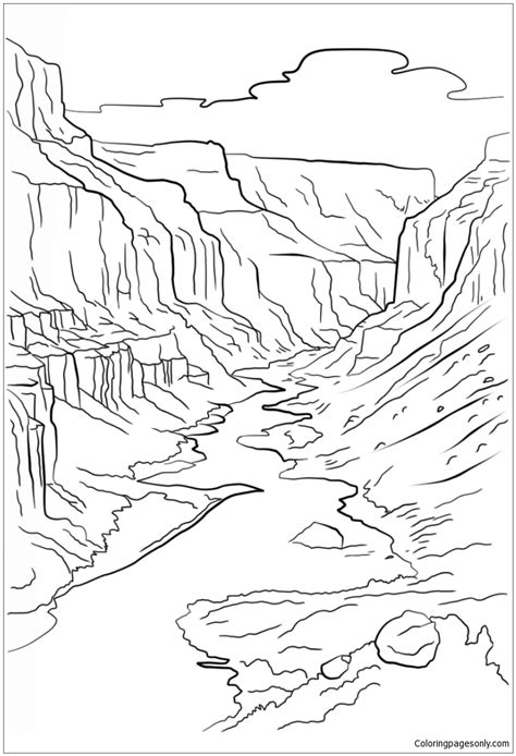 Grand Canyon Coloring Page - Free Printable Coloring Pages