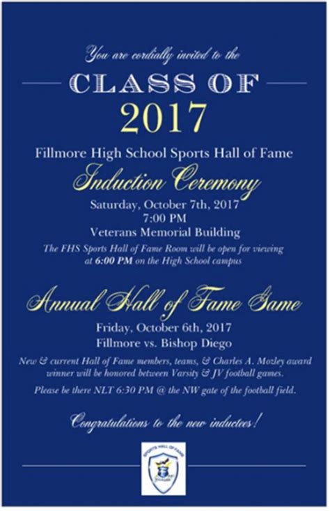 Hall of Fame Induction Ceremony | The Fillmore Gazette