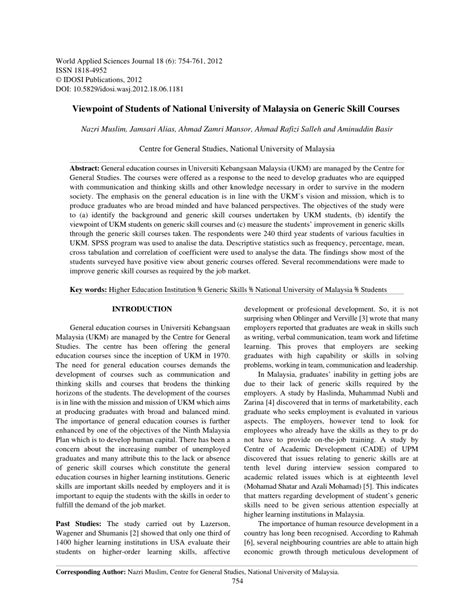 (PDF) Viewpoint of Students of National University of Malaysia on ...