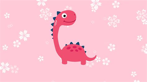 [100+] Cute Pink Dinosaur Backgrounds | Wallpapers.com