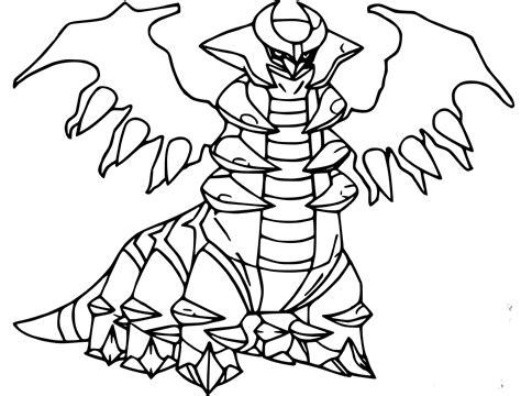 Pokemon Giratina Coloring Pages - Tripafethna