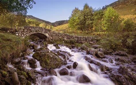 nature, Hill, River, Water, Bridge, Rock, Stones, Trees, HDR, Landscape Wallpapers HD / Desktop ...