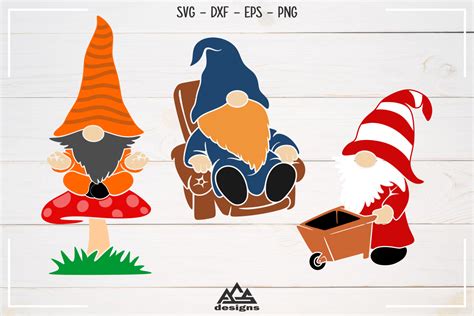 Gnome Packs II Svg Design (384002) | Cut Files | Design Bundles