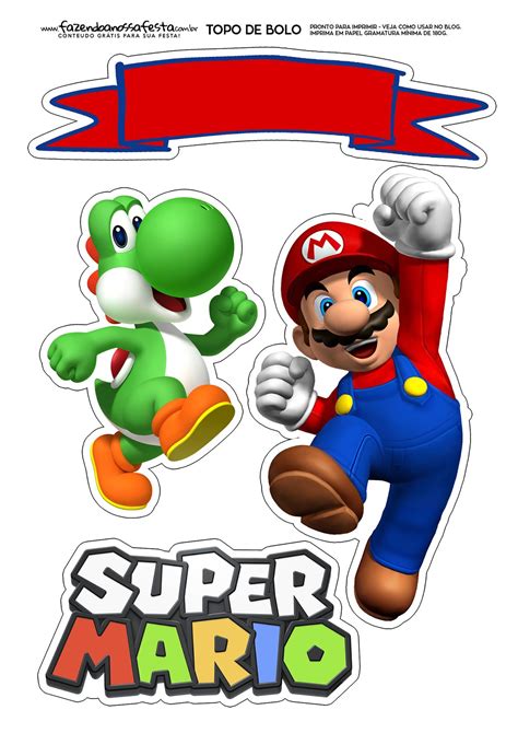 Super Mario Cake Topper Printable - Printable Word Searches