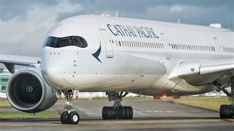 CLOSE UP - Cathay Pacific Airbus A350-1000 Takeoff from Manchester Airprot - YouTube