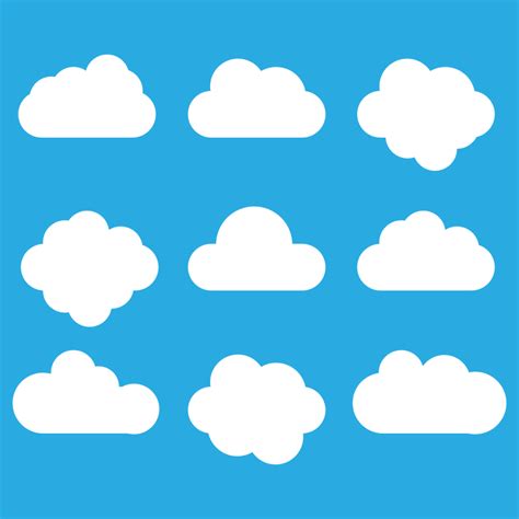 White cloud shapes | Free SVG