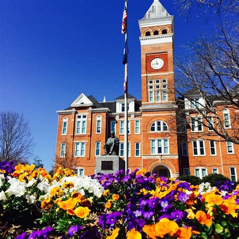 Clemson University's Tillman Hall in the spring. | Clemson, Clemson ...