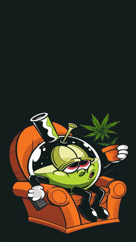 Download Get the Funk Out with Cartoon Weed Wallpaper | Wallpapers.com