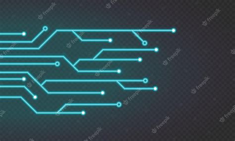 Premium Vector | Glowing blue neon circuit board lines Abstract technology neon circuit board ...