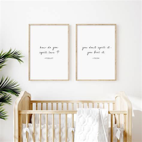 Winnie the Pooh Quotes. Nursery Quotes Wall Art. Baby Room - Etsy