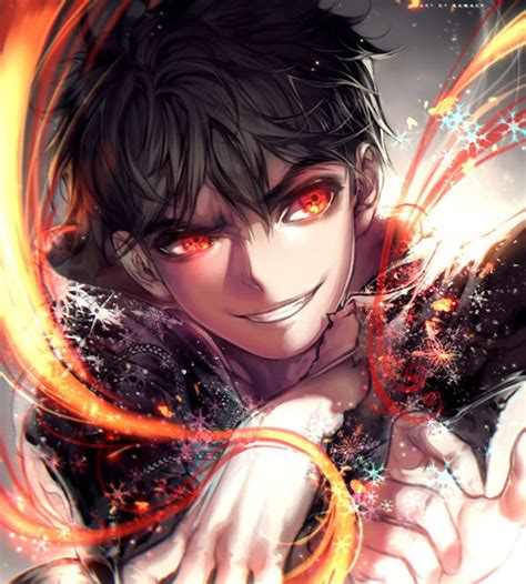 Male anime character wallpaper, Jack Nightmare, anime boys, red eyes, glowing eyes HD wallpaper ...