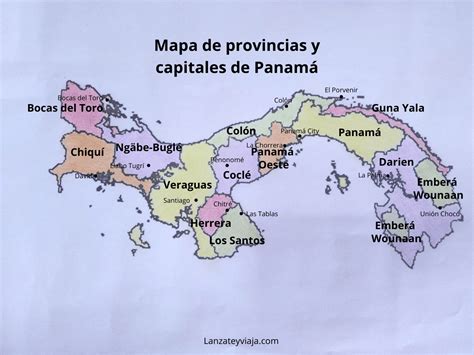 Mapa De Las Provincias De Panamá