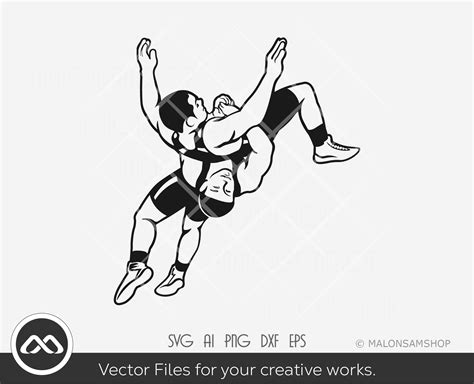 Wrestling SVG Silhouette 9 Wrestling Svg Wrestler Svg - Etsy