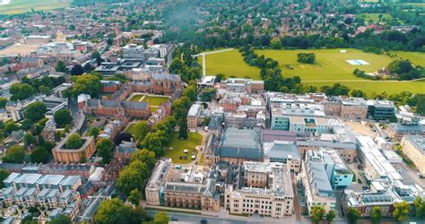 Drone Oxford England City Establishing Shot Cinematic Aerial Stock ...