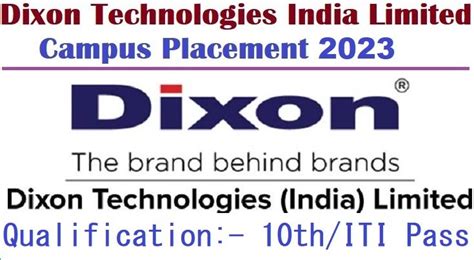 Dixon Technologies India Ltd Campus Placement 2023 - A2Z Job