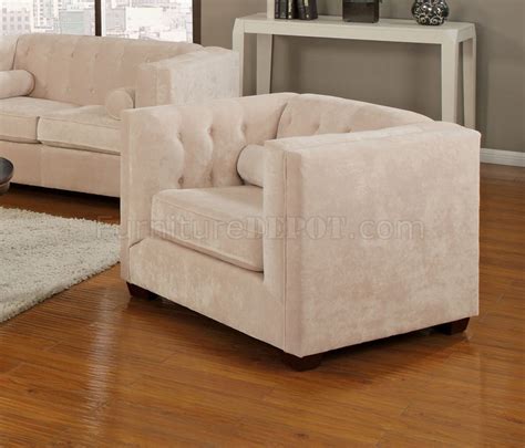 Alexis Sofa in Almond Fabric 504391 by Coaster w/Options