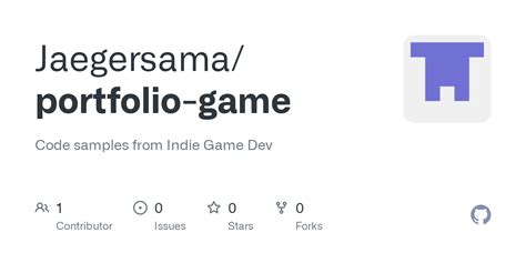 GitHub - Jaegersama/portfolio-game: Code samples from Indie Game Dev