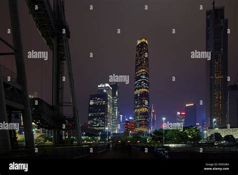 Guangzhou new city at night Stock Photo - Alamy