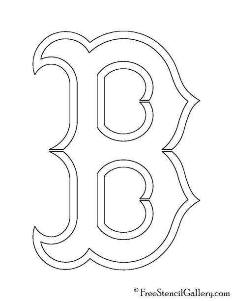 MLB – Boston Red Sox Logo Stencil | Free Stencil Gallery